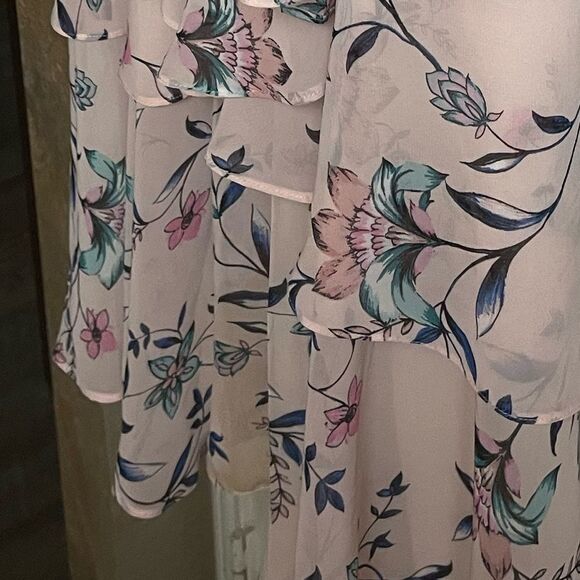 ELIZA J Ruffle Easter Floral Midi  Barbie DRESS BY ELIZA J Size 12 NWT - Picture 11 of 17